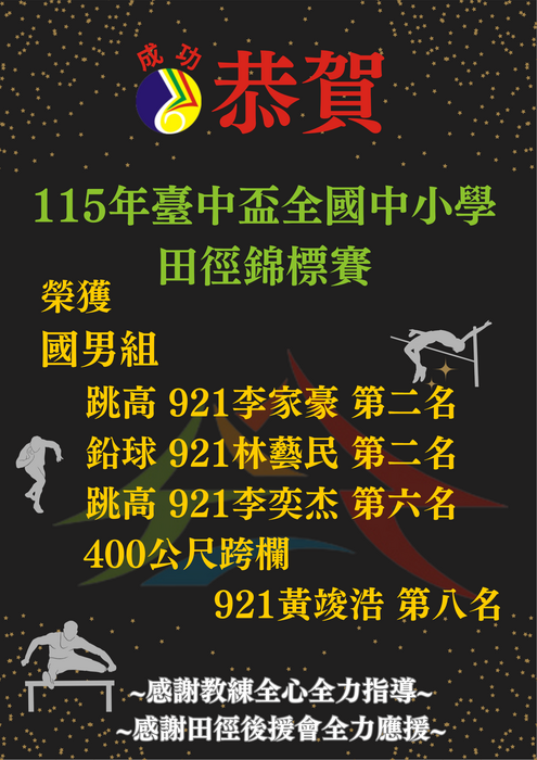 115臺中盃田徑國男