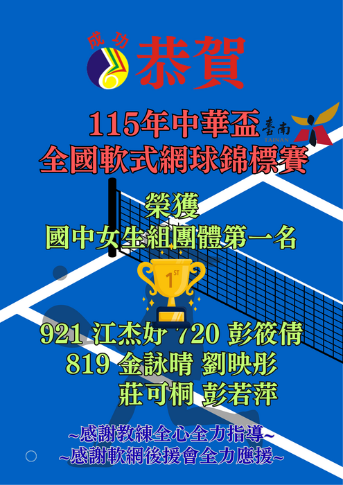 115中華盃軟網國女