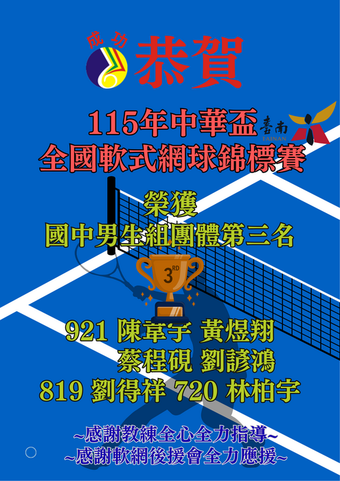 115中華盃軟網國男