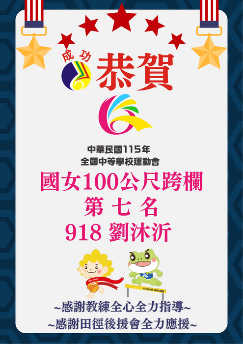 115全中運田徑國女100公尺跨欄