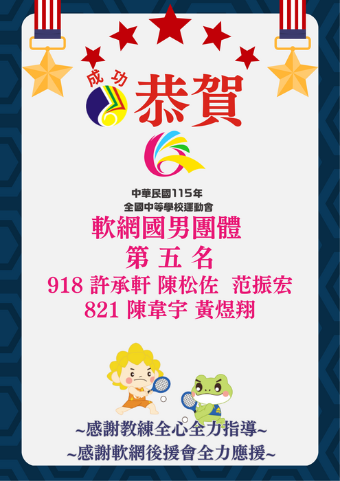115年全中運軟網國男團體