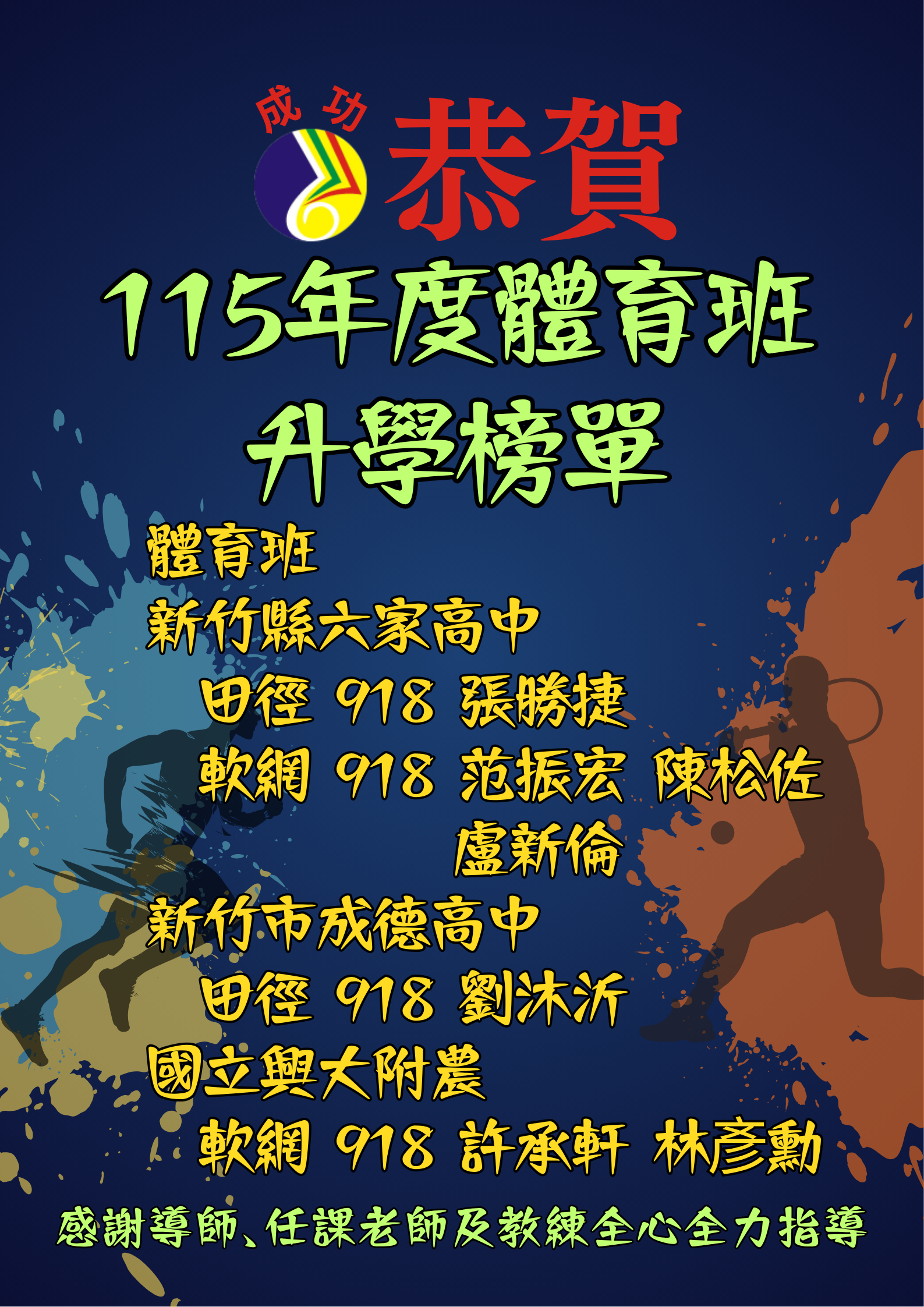 115體育班升學